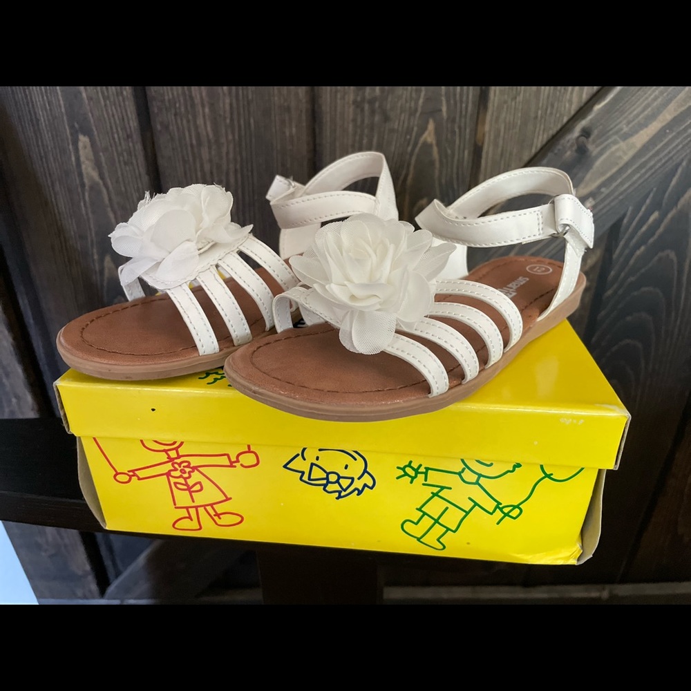NEW SmartFit Youth Girls Sandal Shoes Size 12 White FREE SHIPPING
